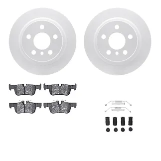 R1 Concepts WDTH1-32016 Brake Rotors - Carbon Coated W/ Euro Ceramic Pads & Hdw